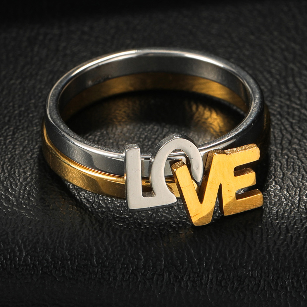 Men'S Accessories Hand Bands - Fashion Letter Love Puzzle Couple Rings