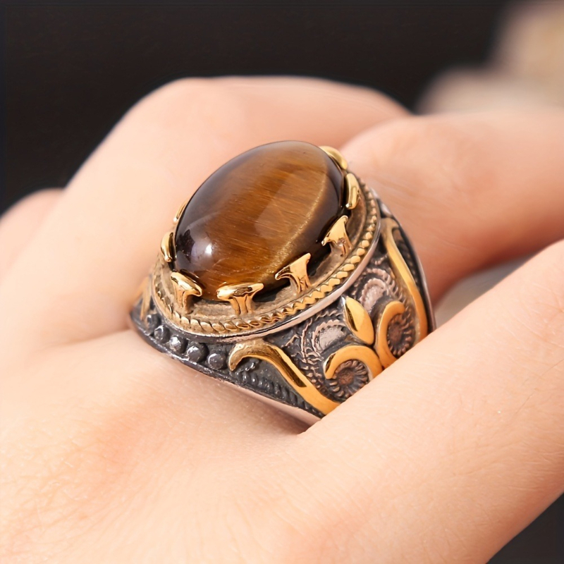 1 Pcs Hand Carved Synthetic Ge - Men'S Accessories Hand Bands 评论和价格