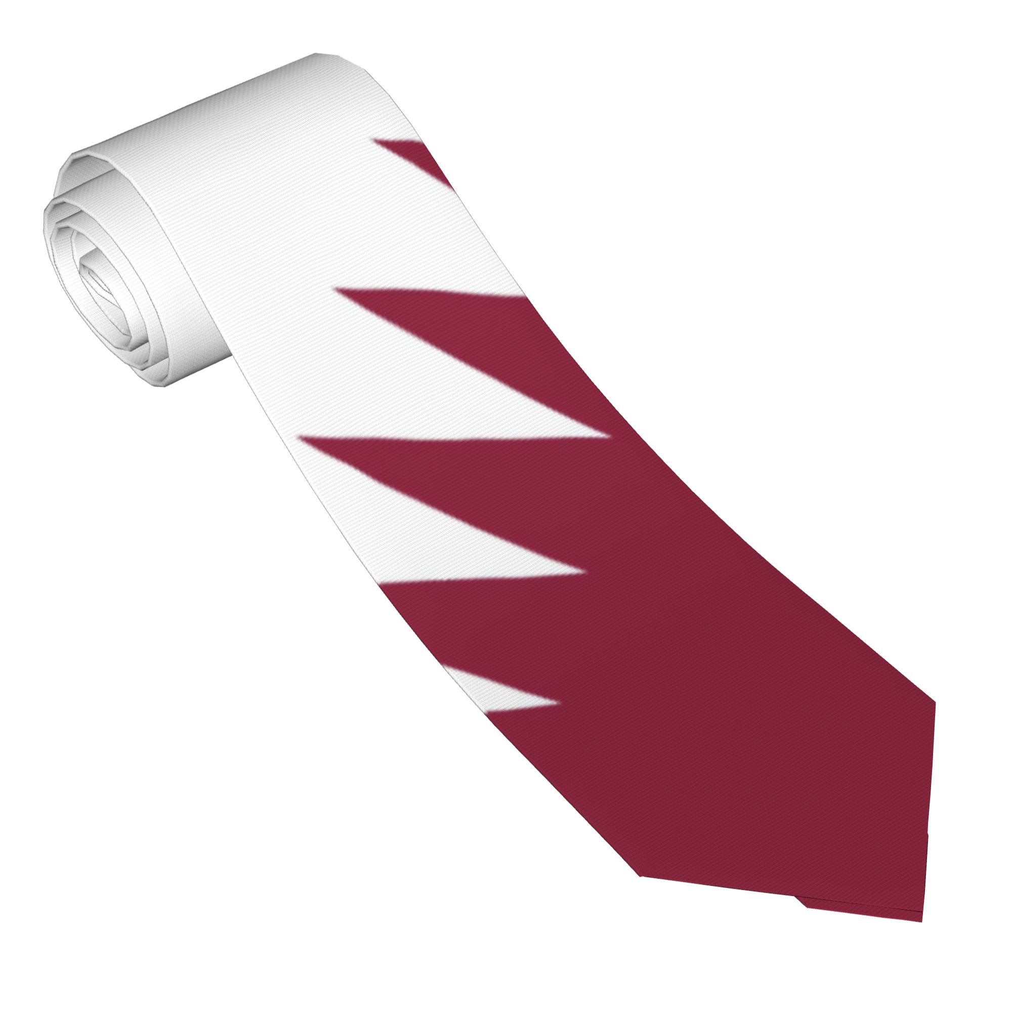 Mens Tie Qatar Flag Emblem Nec - Men Accessories Qatar 评论和价格