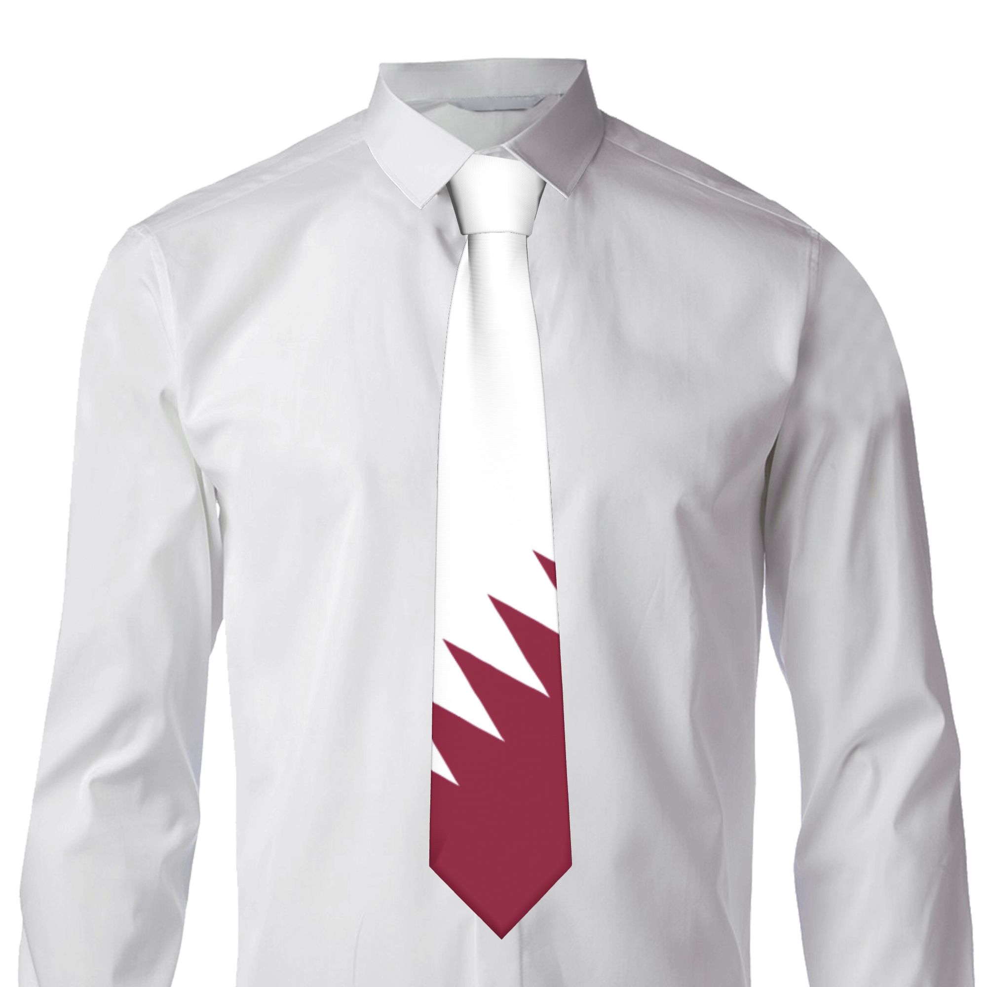 Mens Tie Qatar Flag Emblem Nec - Men Accessories Qatar 评论和价格