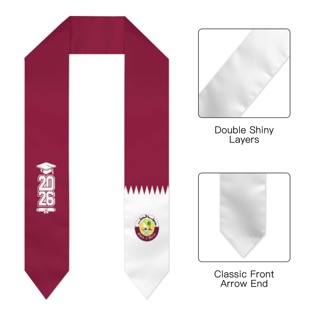Class of 2026 Qatar Flag Scarf - Men Accessories Qatar 评论和价格