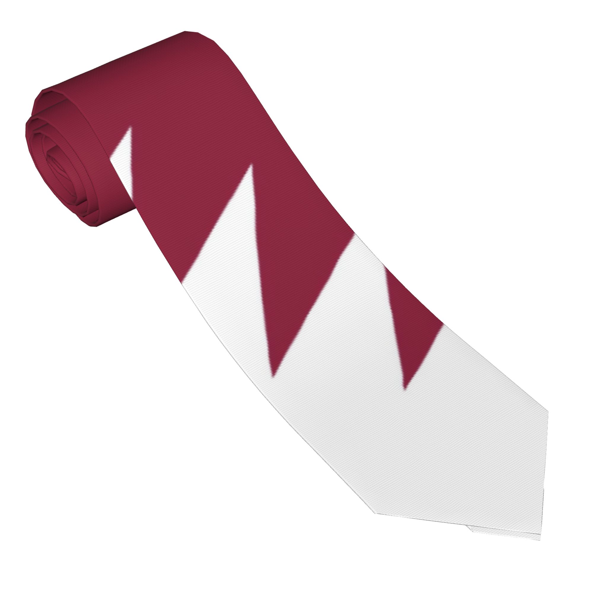 Qatar Flag Emblem Tie  Wedding - Men Accessories Qatar 评论和价格