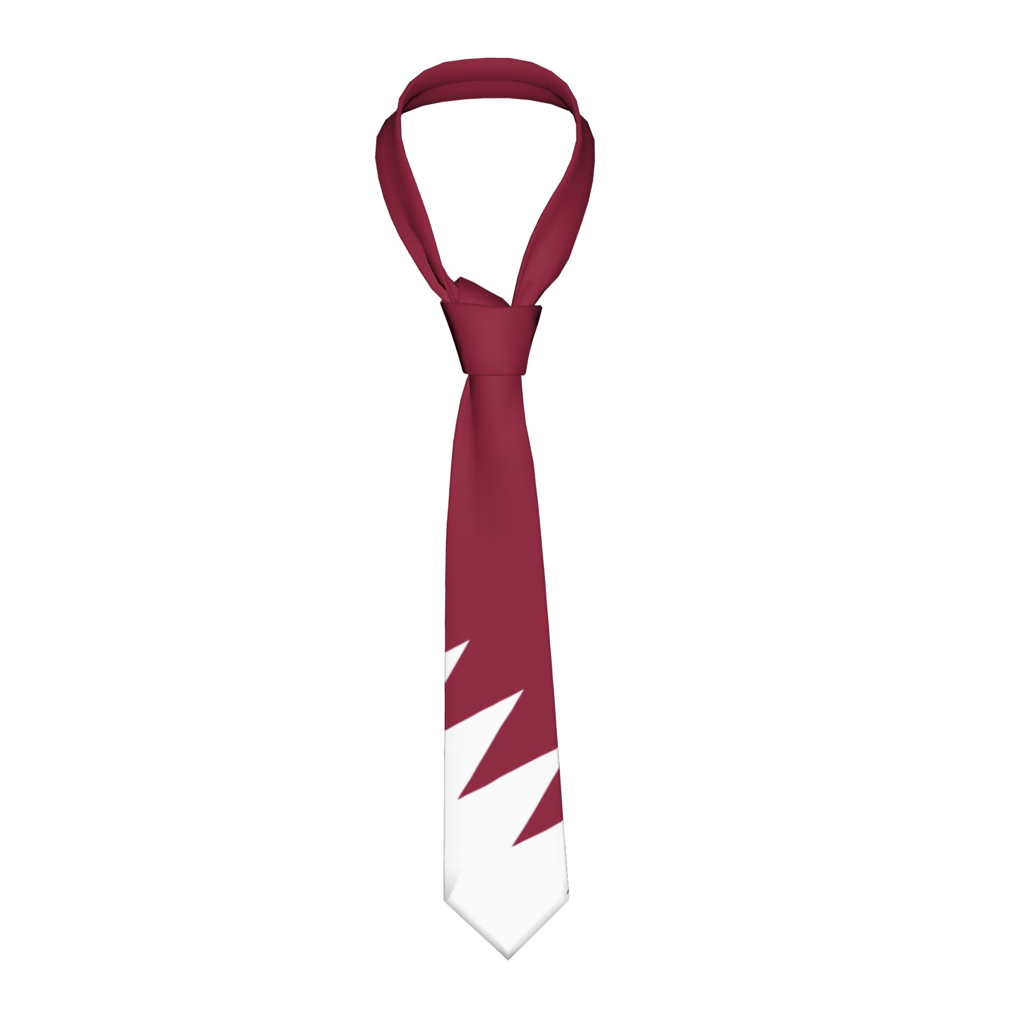 Qatar Flag Emblem Tie  Wedding - Men Accessories Qatar 评论和价格