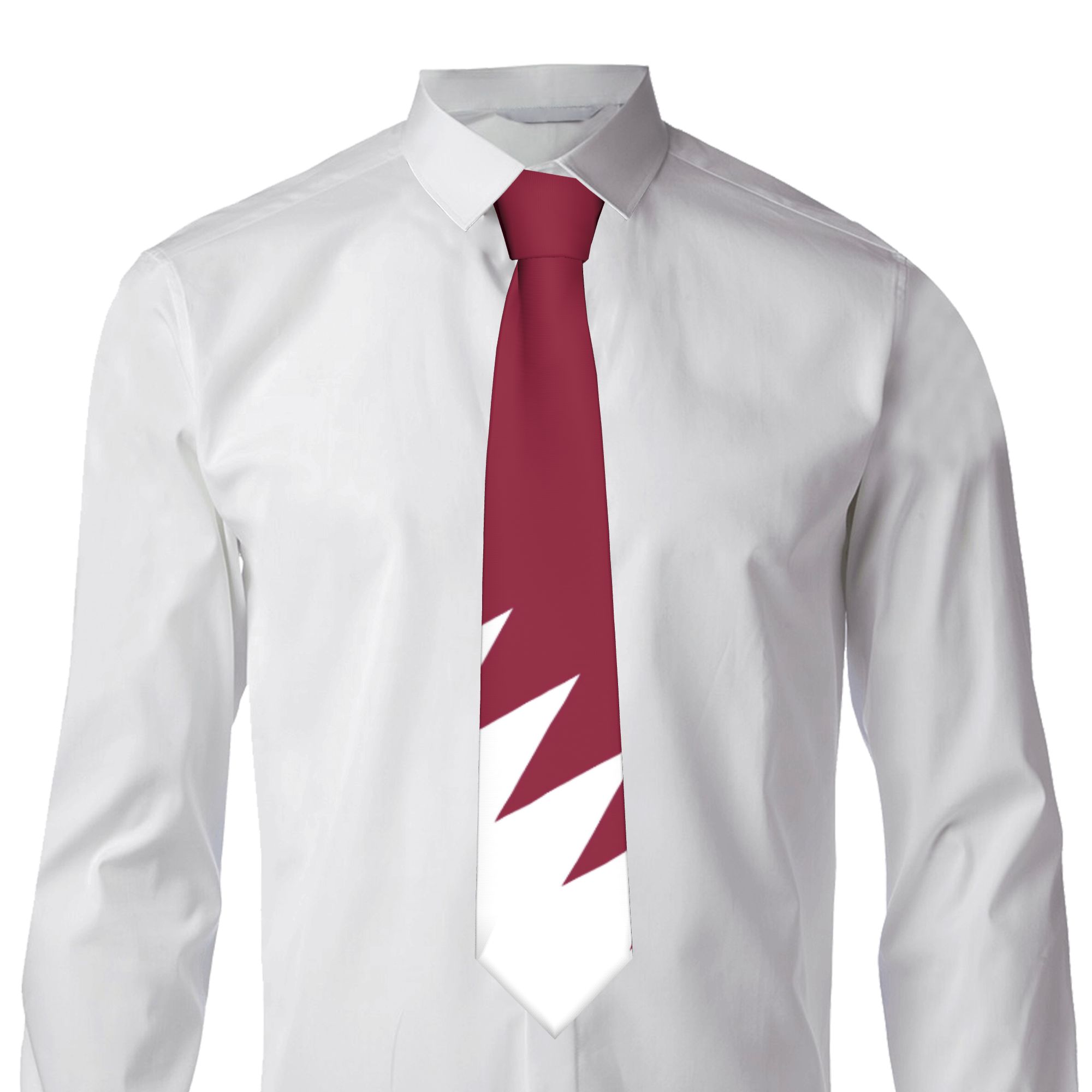 Qatar Flag Emblem Tie  Wedding - Men Accessories Qatar 评论和价格