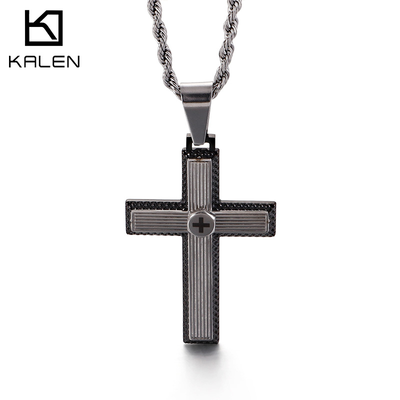 Kalen Hiphop Cross Pendant Nec - Men Accessories Singapore 评论和价格