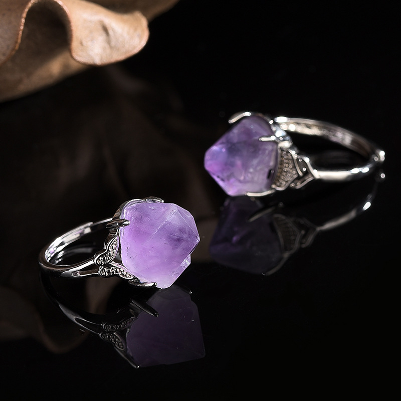 Natural Amethyst Hand-carved R - Men'S Accessories Hand Bands 评论和价格