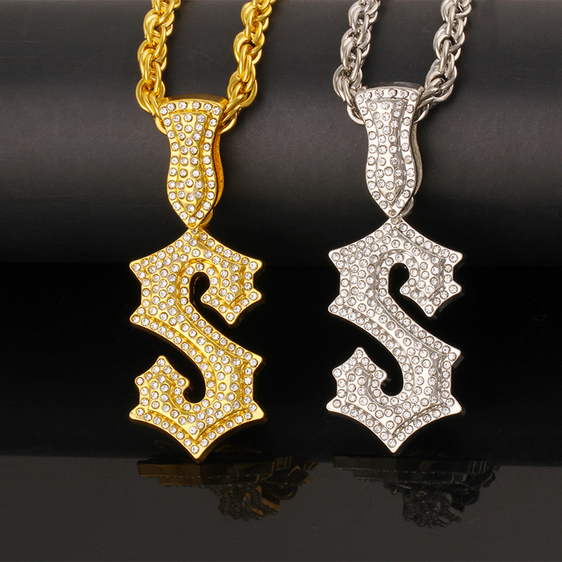 New Letter S Hip Hop Necklace  - Men Accessories Singapore 评论和价格
