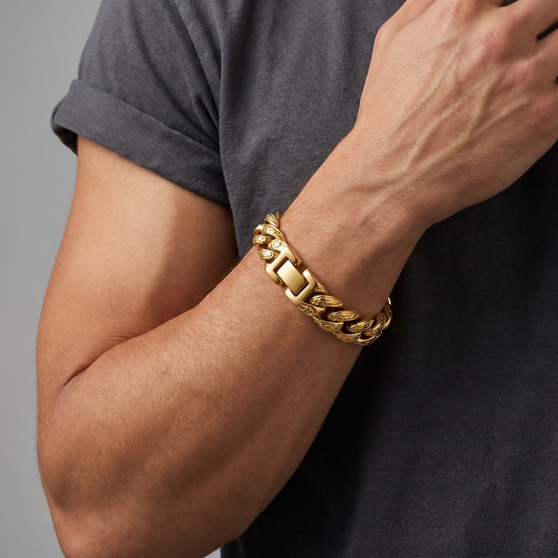 Man Bracelet Homme 13MM Wide S - Men'S Accessories Hand Bands 评论和价格