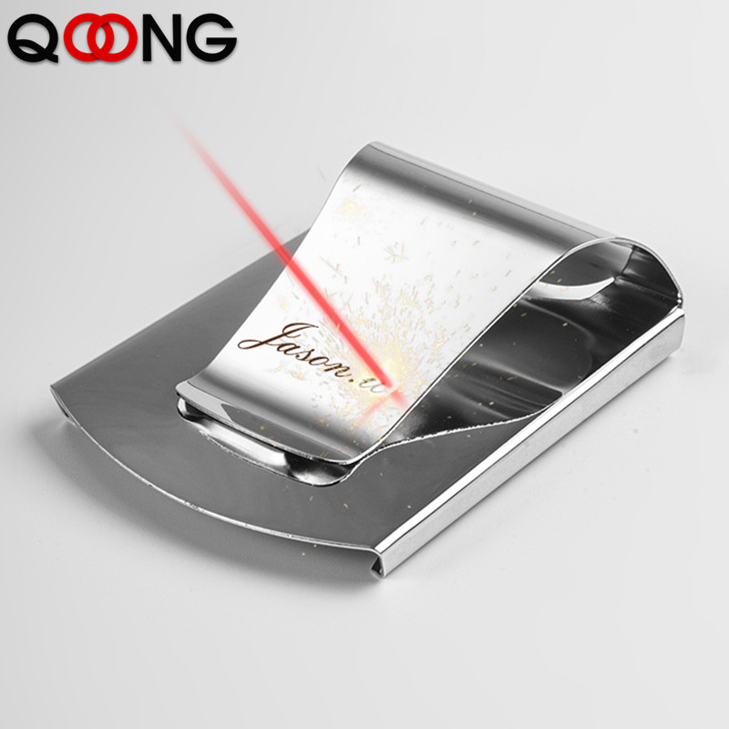 QOONG Custom Lettering Stainle - Money Clip Slim 评论和价格