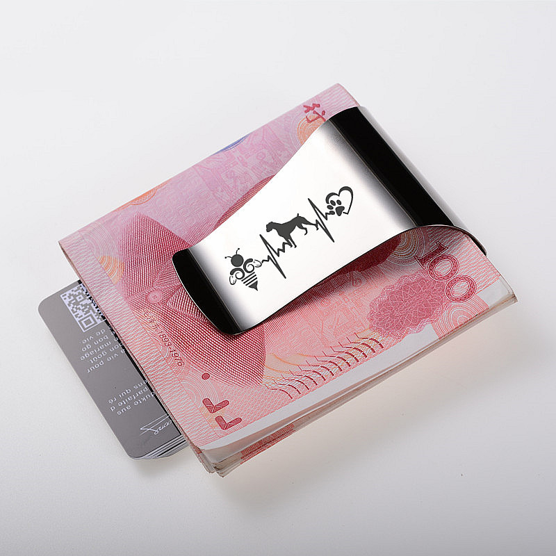 QOONG Custom Lettering Stainle - Money Clip Slim 评论和价格