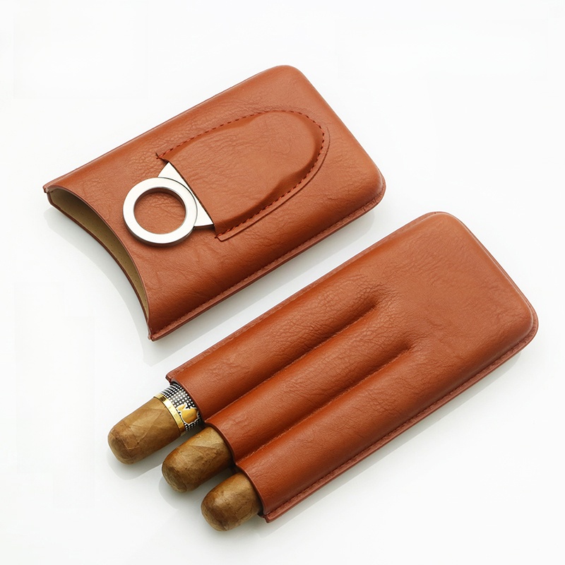 Portable Cigar Box Set of 2 Le - Cigar Cutter Set 评论和价格