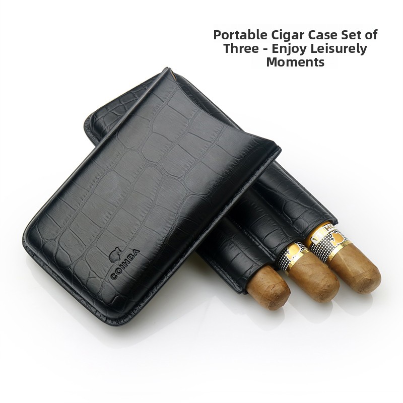 Portable Cigar Box Set of 2 Le - Cigar Cutter Set 评论和价格