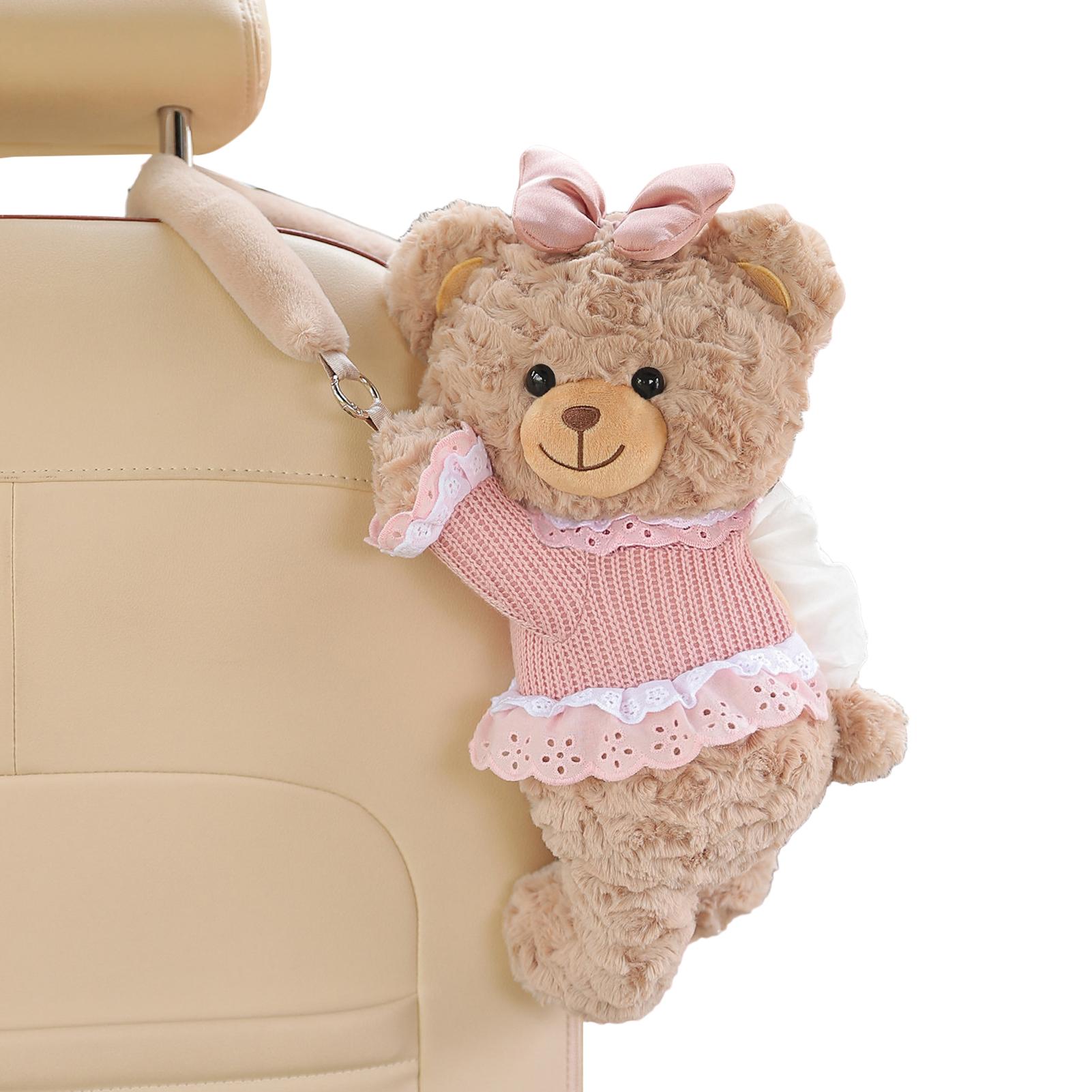 Car Tissue Box Bear Cartoon Ha - Men Accessories Organiser 评论和价格