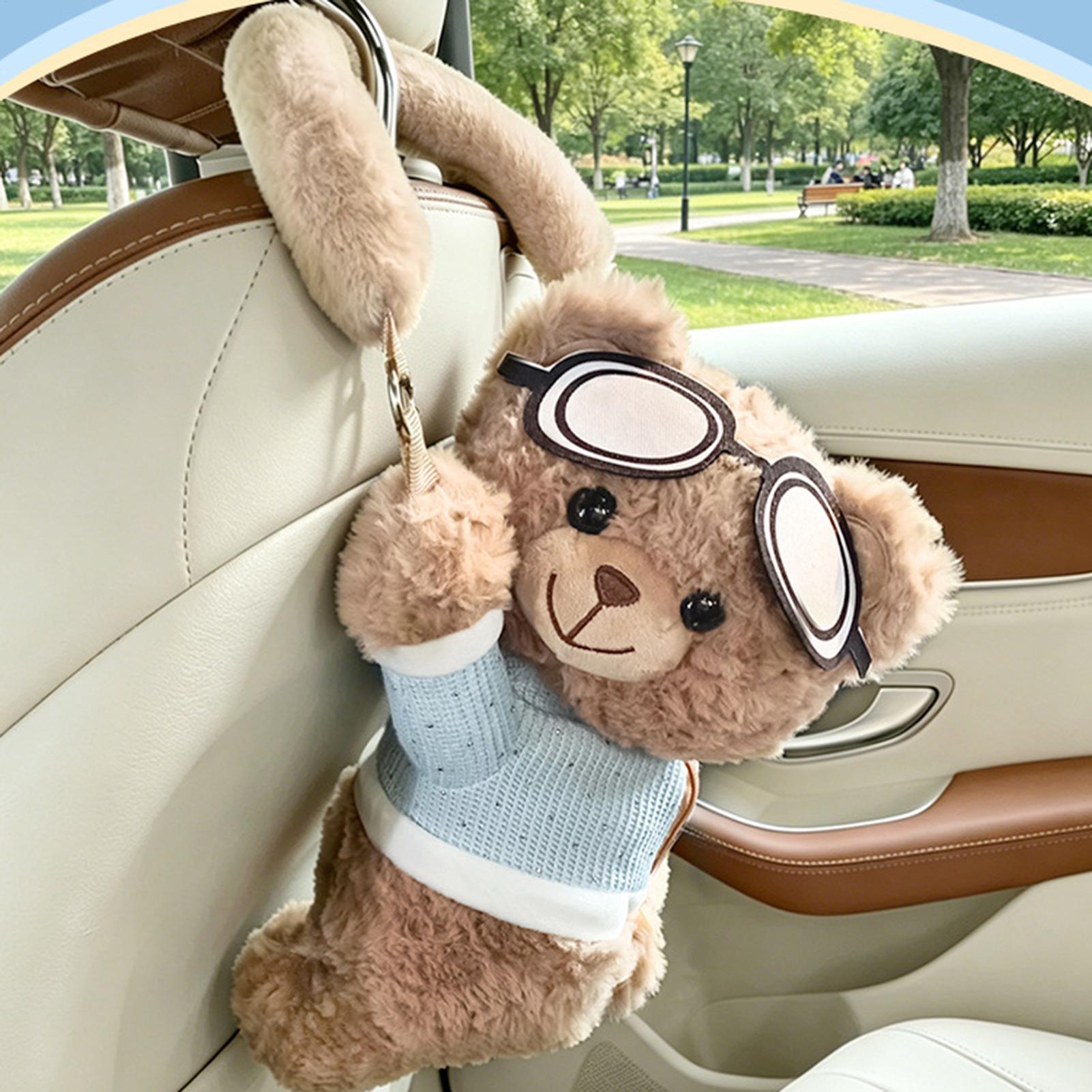 Car Tissue Box Bear Cartoon Ha - Men Accessories Organiser 评论和价格