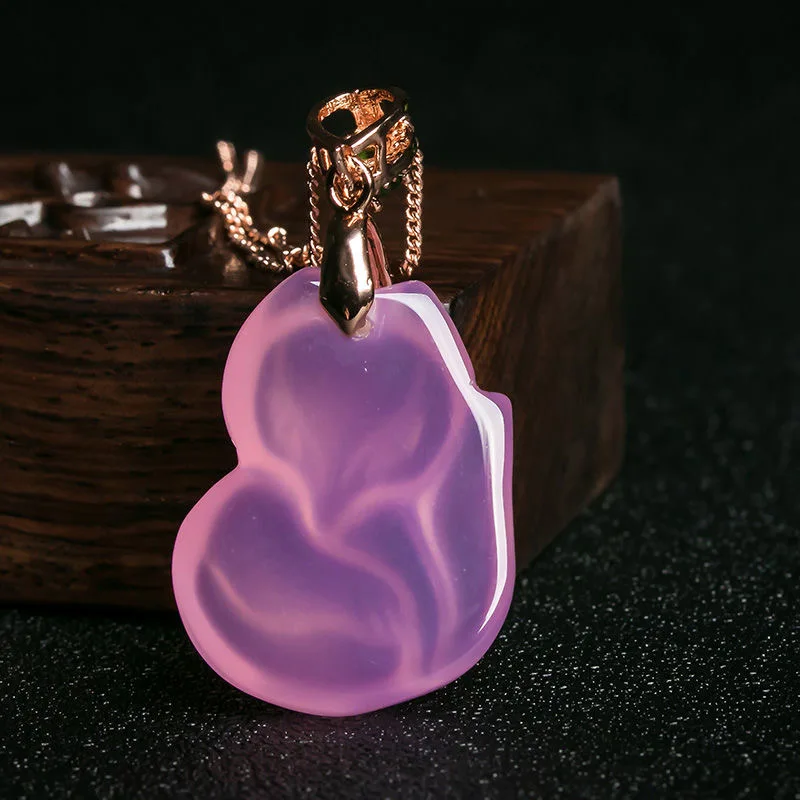 Natural Purple Agate Fox Penda - Men Accessories Hand 评论和价格