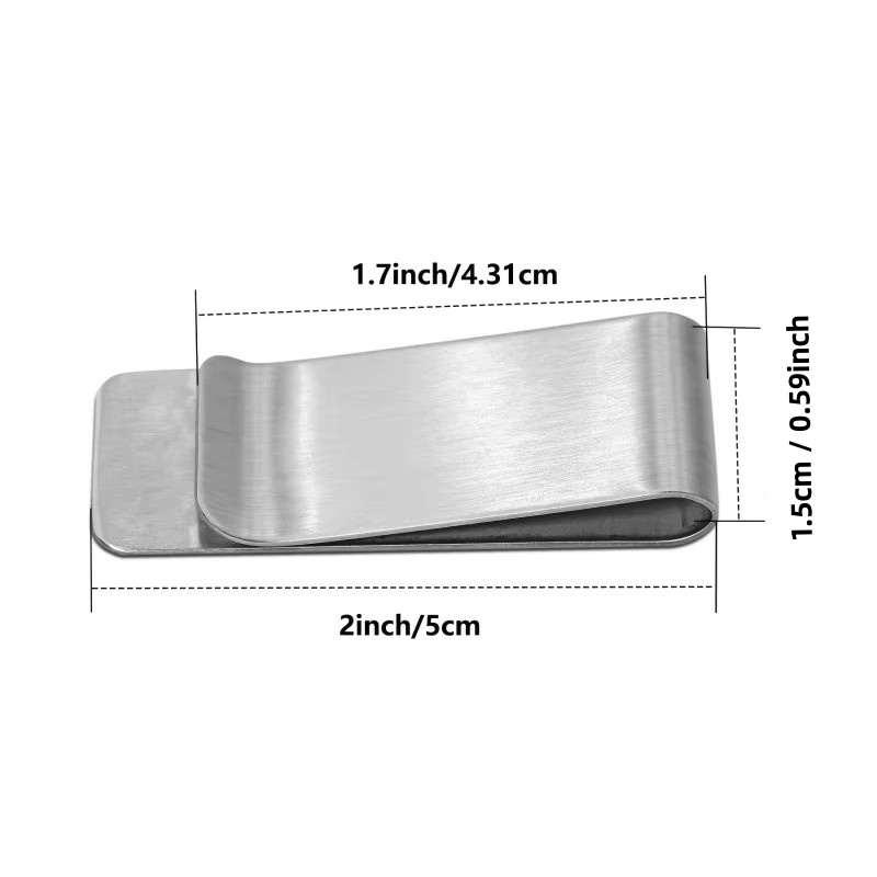 20PCS Stainless Steel Silver S - Money Clip Slim 评论和价格