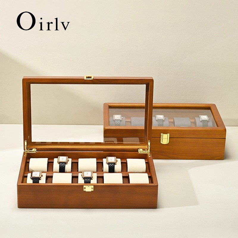 Oirlv 10 Grids Watch Box Woode - Men Accessories Organiser 评论和价格