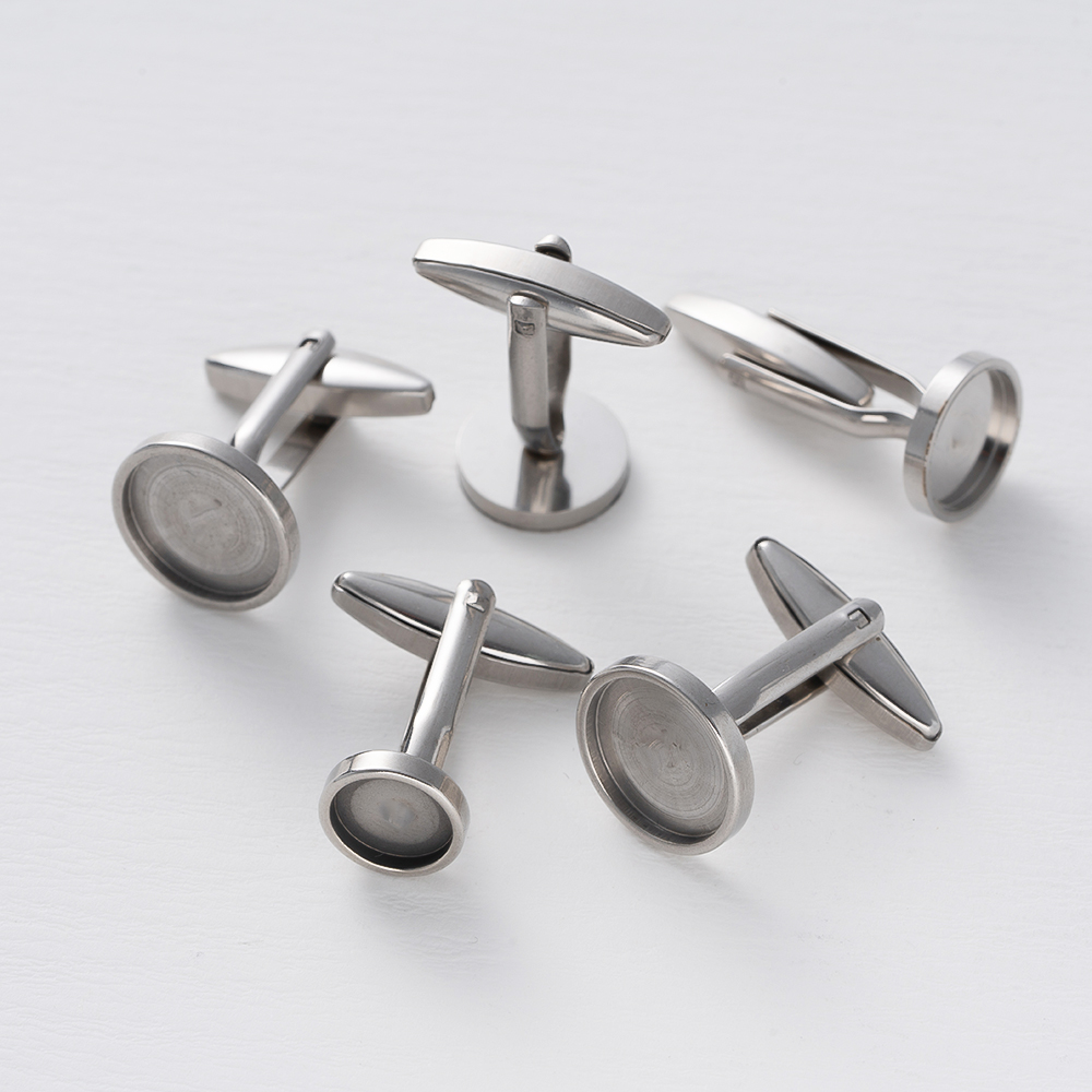 5Pcs Stainless Steel Cufflinks - Young Men'S Accessories 评论和价格
