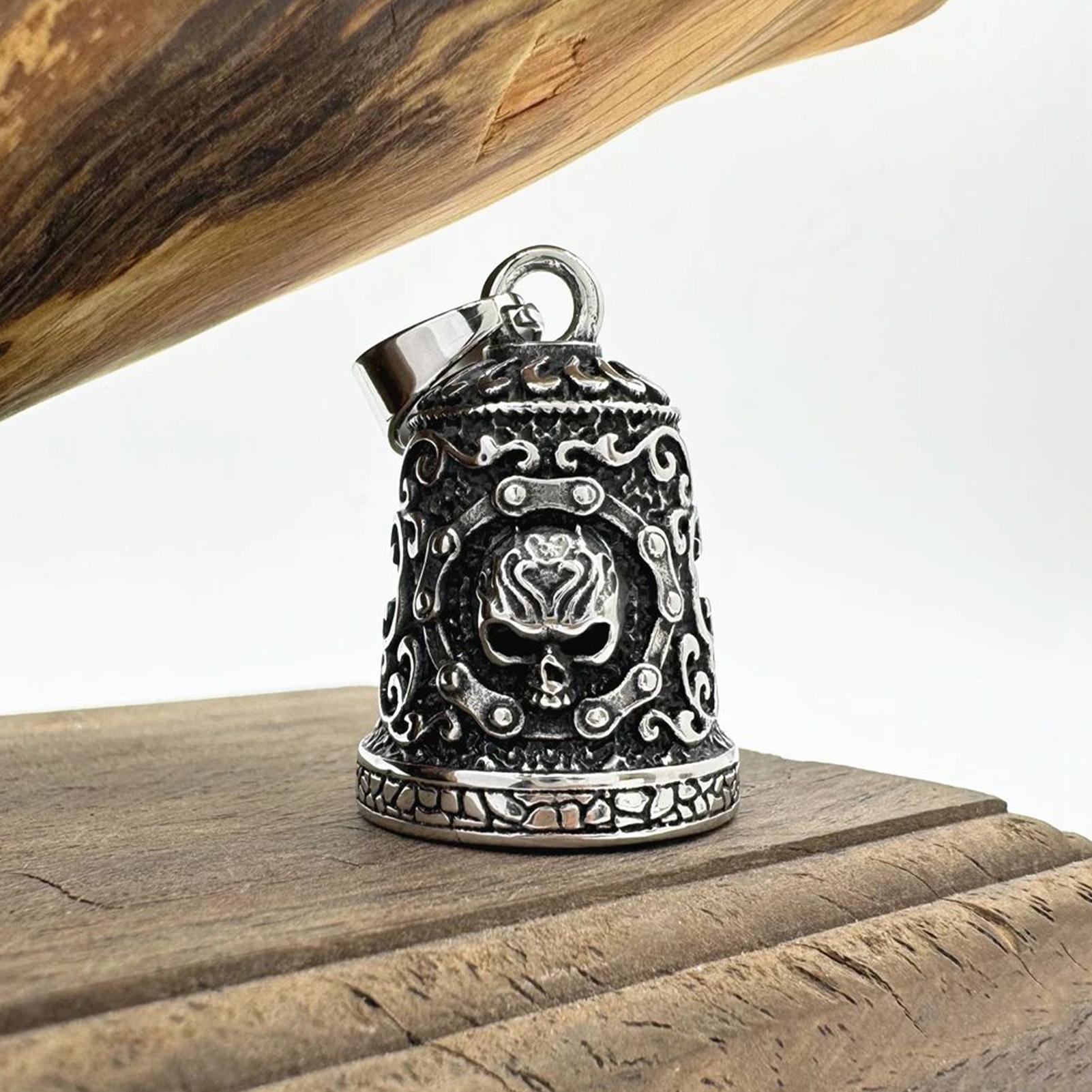 Skull Bell Charm Motorcycle Be - Men Accessories Chain 评论和价格