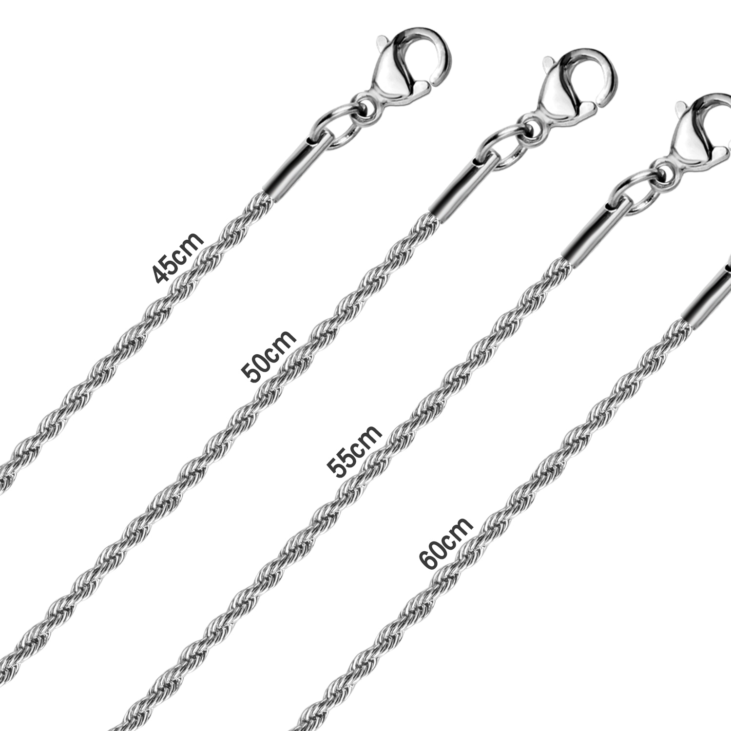 LUXUSTEEL 1pcs Twisted Rope Ch - Men Accessories Singapore 评论和价格