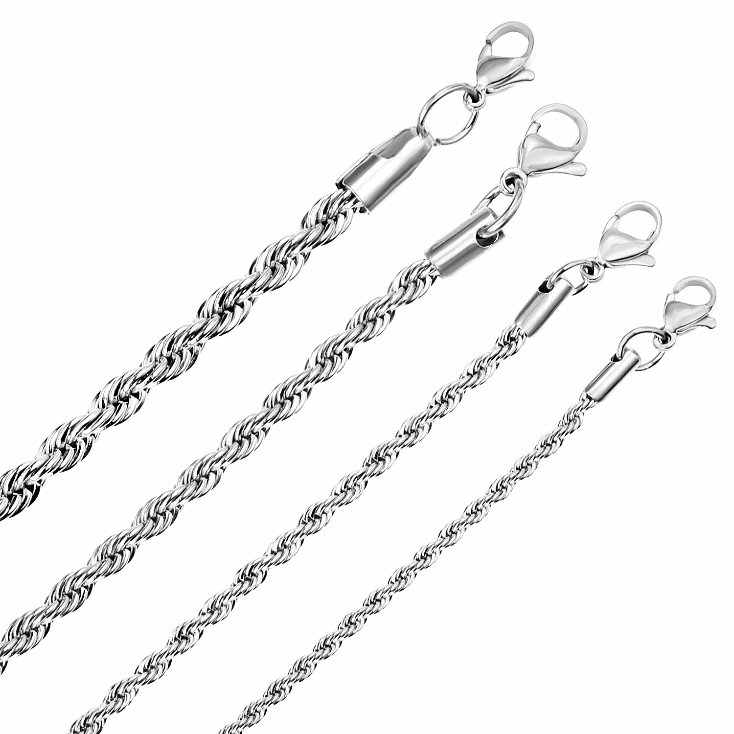 LUXUSTEEL 1pcs Twisted Rope Ch - Men Accessories Singapore 评论和价格