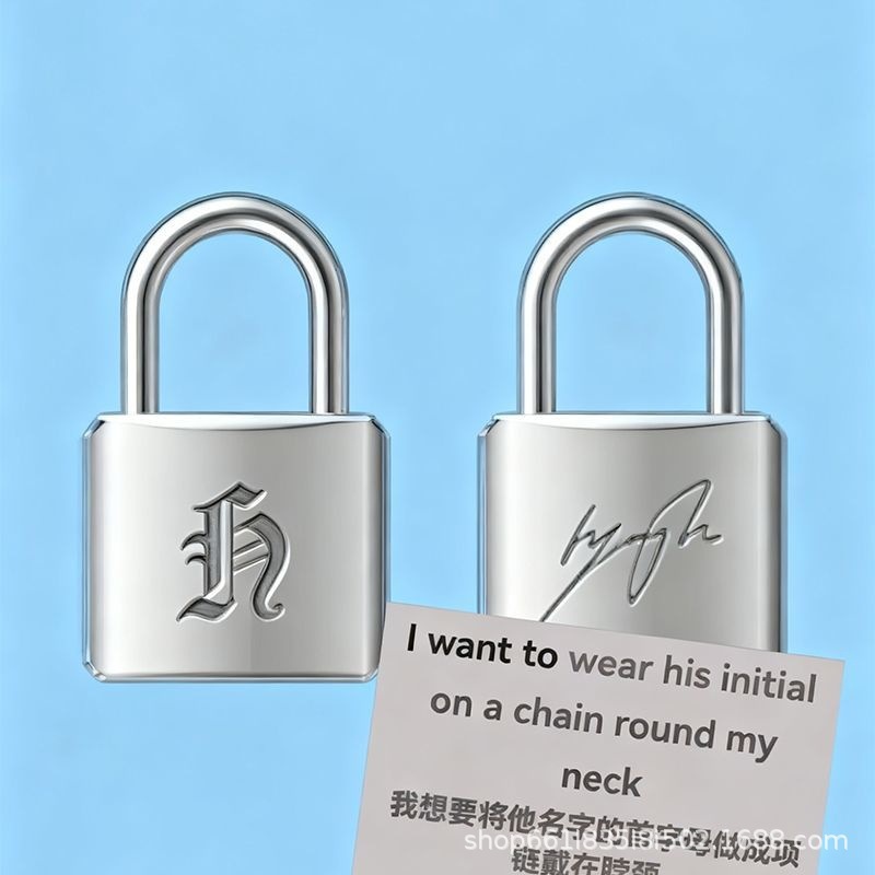 Ashionable Creative Metal Lock - Men Accessories Necklace 评论和价格