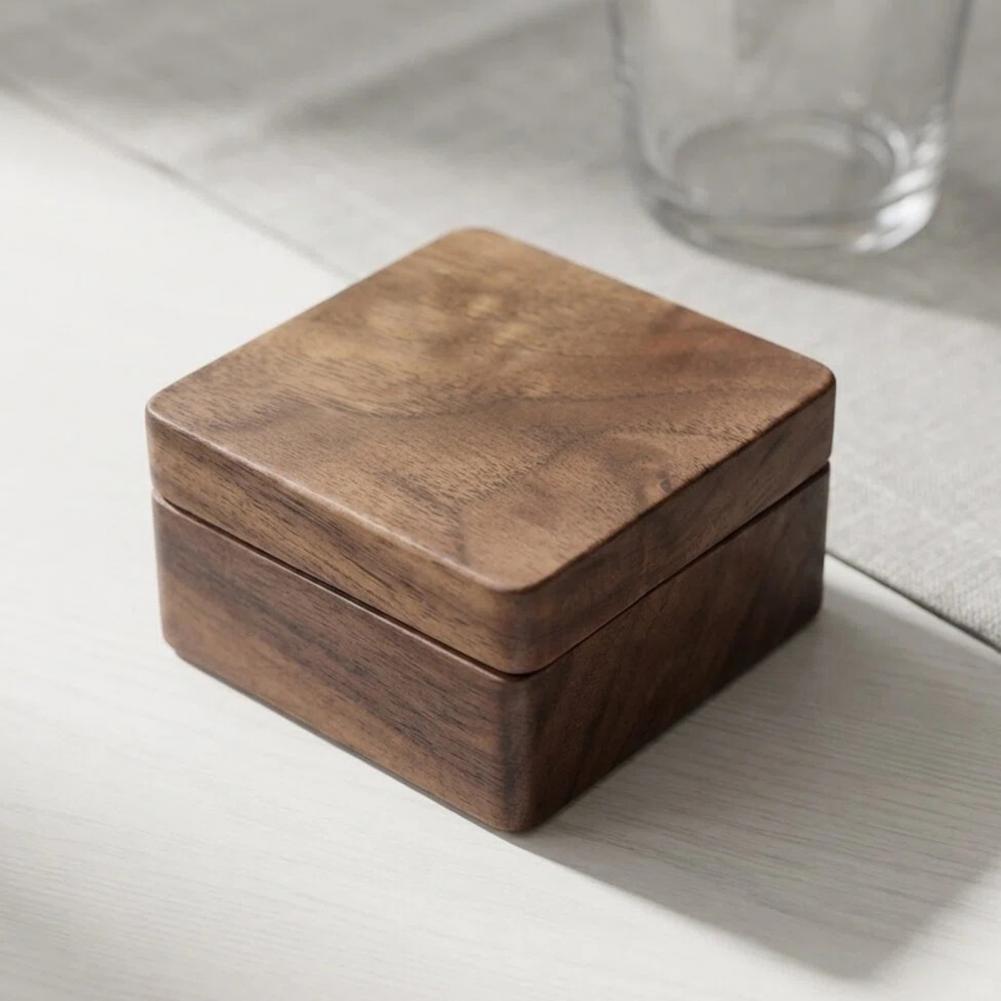 Walnut Cufflink Box Solid Wood - Men Accessories Organiser 评论和价格