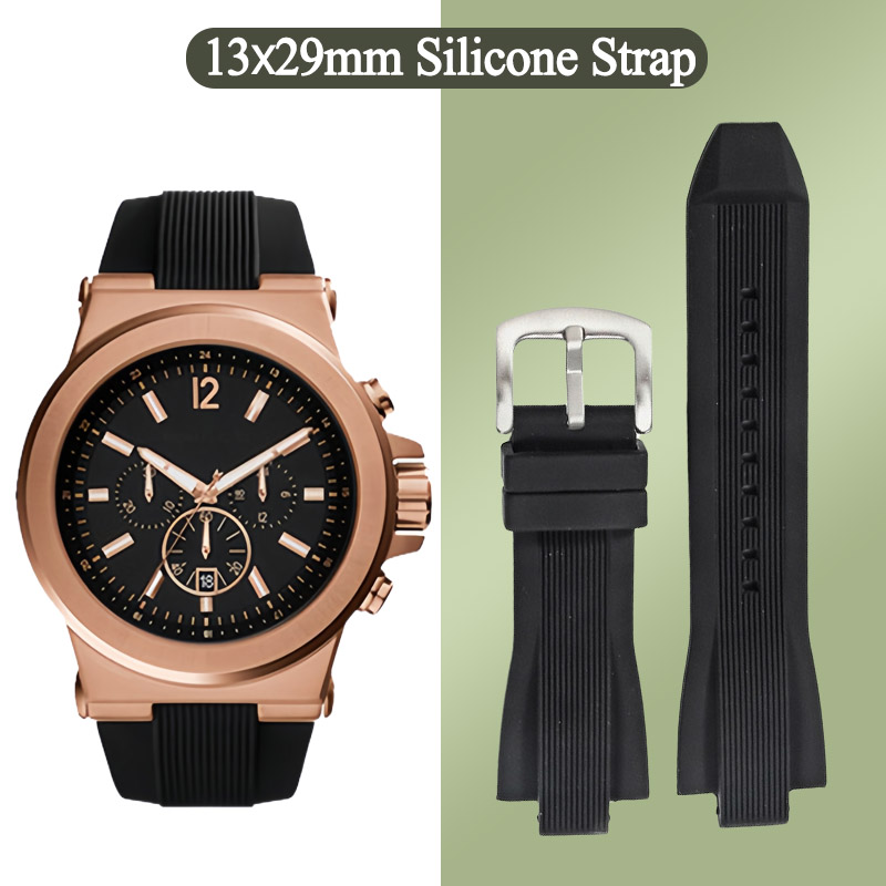 13x29mm Silicone Watch Strap f - Men Accessories Mk 评论和价格