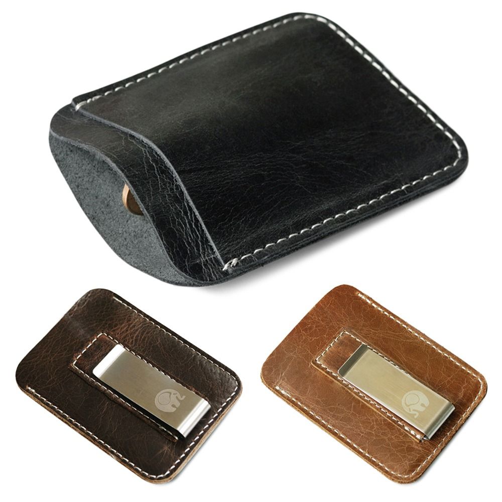 New Leather Genuine Leather Mo - Money Clip Slim 评论和价格
