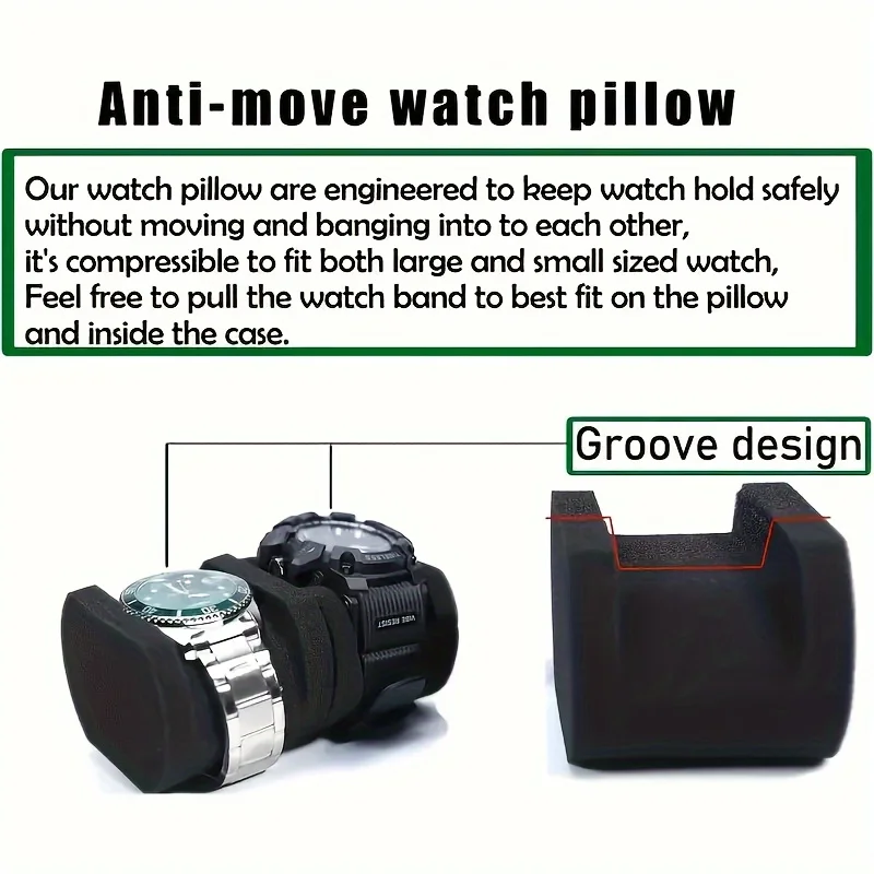 Hard-Shell 2 Slots Watch Trave - Men Accessories Organiser 评论和价格