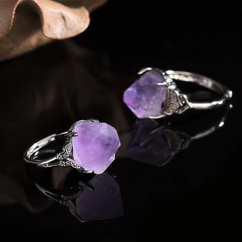 Natural Amethyst Hand-carved R - Men'S Accessories Hand Bands 评论和价格