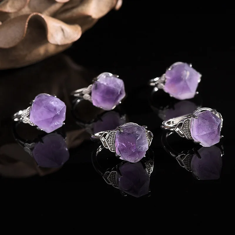 Natural Amethyst Hand-carved R - Men'S Accessories Hand Bands 评论和价格