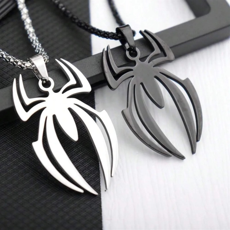 Gothic Spider Shape Necklace S - Men Accessories Chain 评论和价格