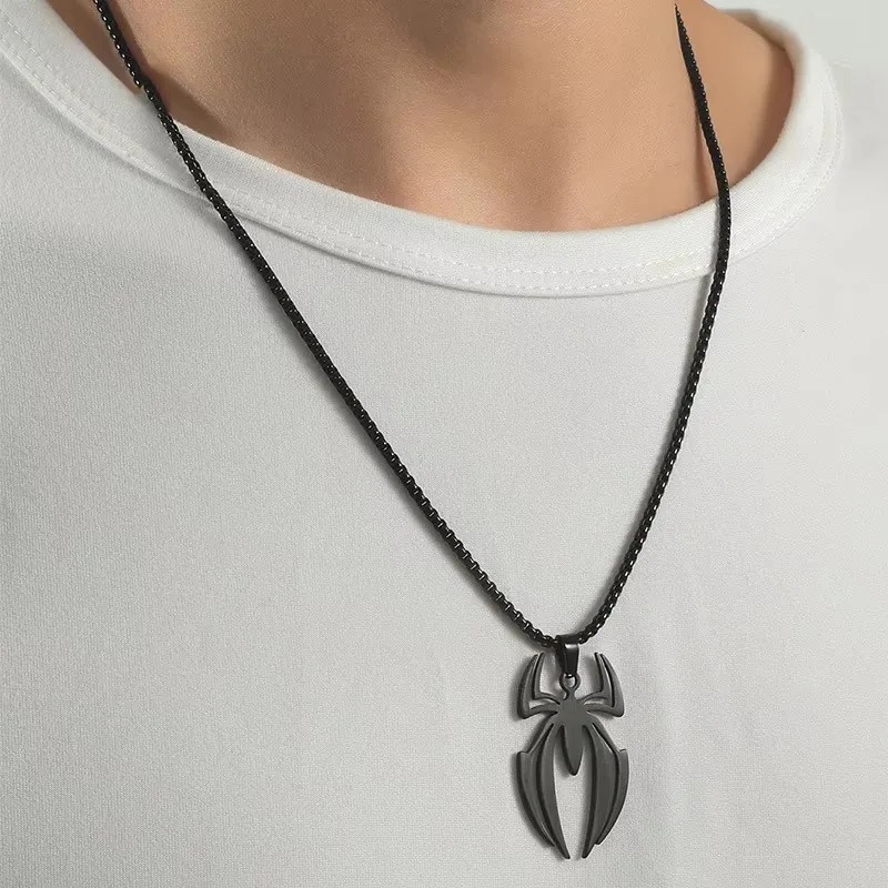Gothic Spider Shape Necklace S - Men Accessories Chain 评论和价格