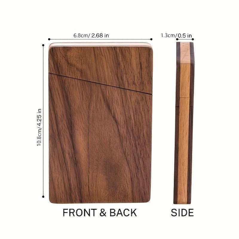 Portable Wood Business Card Ho - Men'S Accessories Case 评论和价格